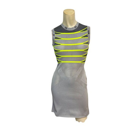 Alexander Wang Air Force Engineered Mesh Bodycon Dress Petite XS $800 - Picture 4 of 9